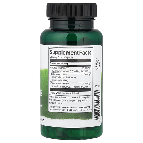 Swanson Vitamins, грибы для настроения, 60 капсул