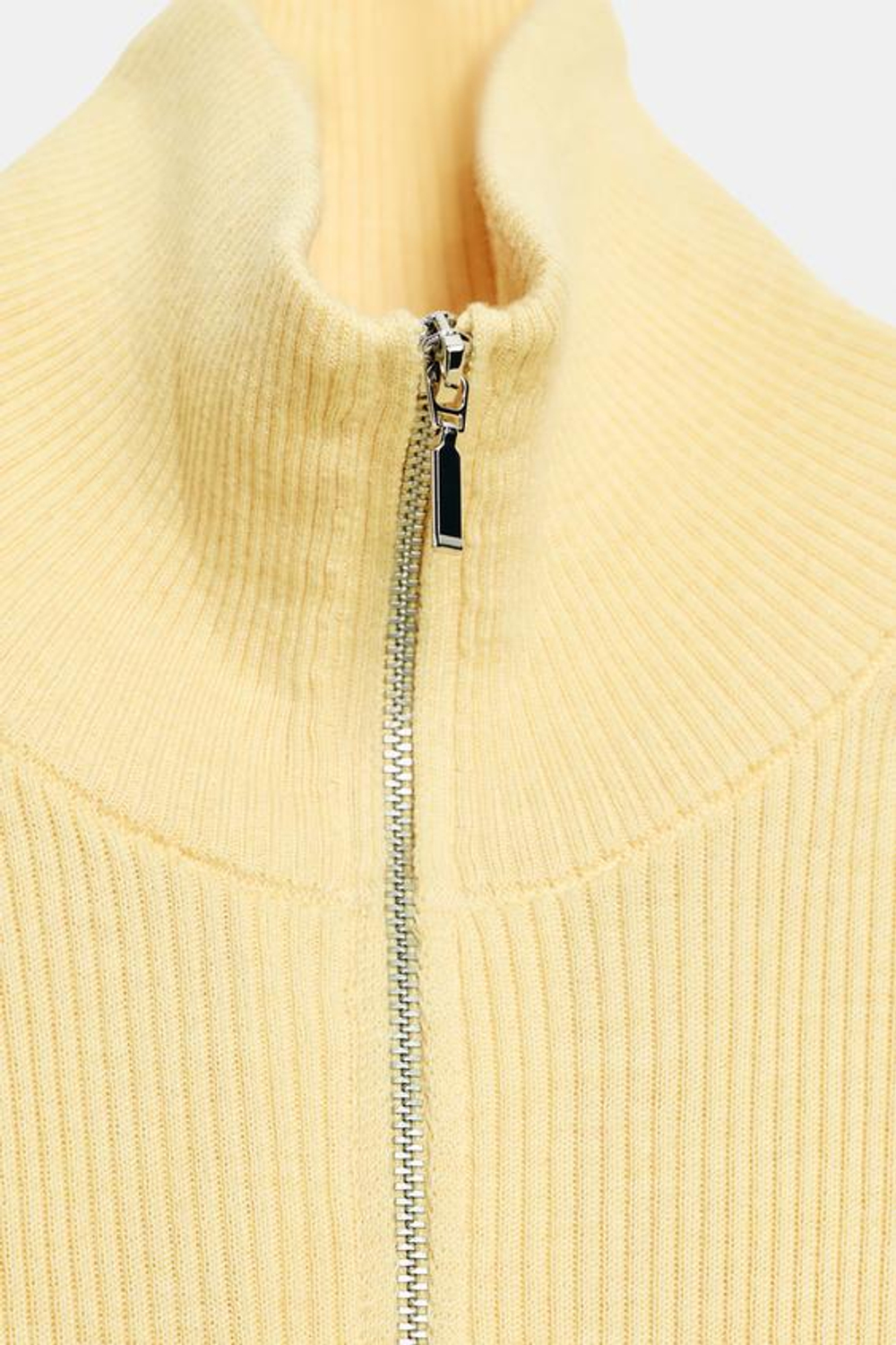 ZARA ПРИТАЛЕННЫЙ КАРДИГАН В РУБЧИК, ПАСТЕЛЬНО-ЖЕЛТЫЙ