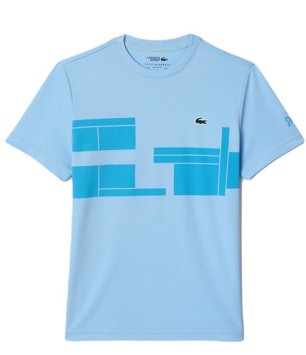 Мужская теннисная футболка Lacoste Tennis x Novak Djokovic - небесный
