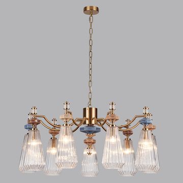Подвесная люстра 9*E14 5414/9 античная бронза/терракот/синий Modern Terra Odeon Light EXCLUSIVE