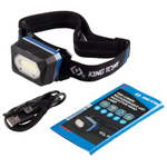 KING TONY (9TA522) Фонарь светодиодный, налобный, 1 Led COB, 3,7 В