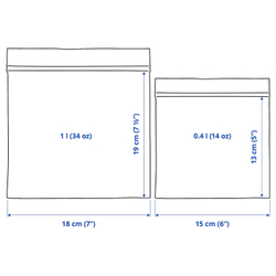 IKEA ISTAD  (ИКЕА ИСТАД)  -  Пакет Ziplock, рисунок/черно-желтый, 1/0,4 л