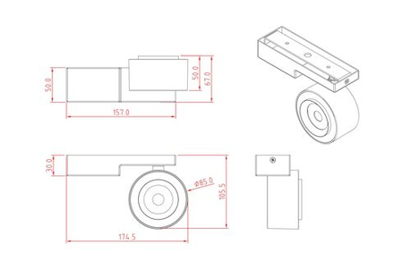 Потолочный светильник Technical C062CL-L12B3K