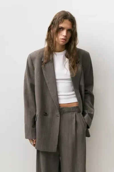 Блейзер в полоску с перекрещивающимися лацканами - PULL&BEAR