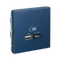 Розетка с USB A+C Systeme Electric ArtGallery Аквамарин GAL001129