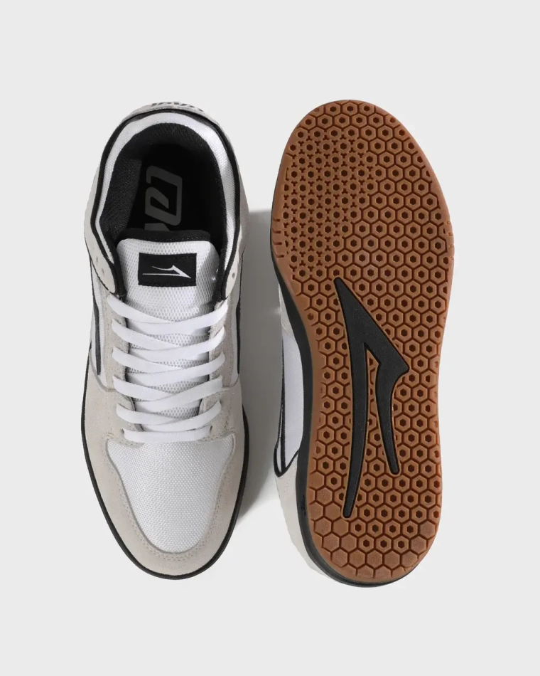 Кеды Lakai Telford Low: White Suede Cordura Black (Q4-25)