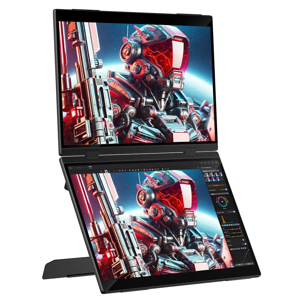 16" Портативный двойной сенсорный монитор с откидной подставкой Delta Pro Touch WQXGA IPS 2560x1600, 60 Гц