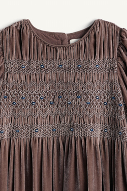 ZARA ПЛАТЬЕ С ВЫШИВКОЙ - LIMITED EDITION, СЕРО-КОРИЧНЕВЫЙ