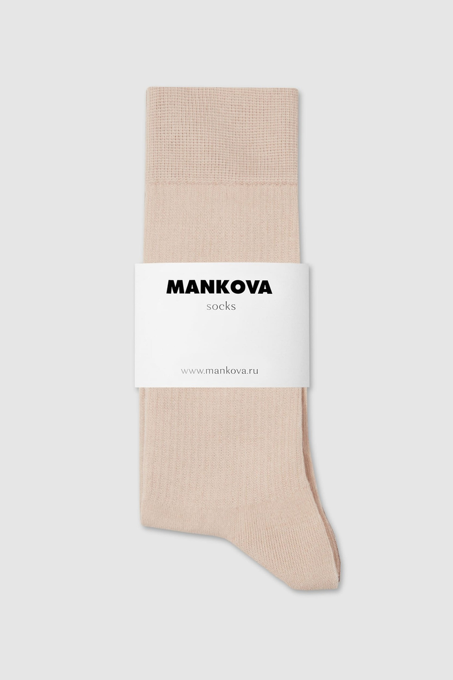 Гольфы с широкой резинкой — MANKOVA, бежевый, фото 2