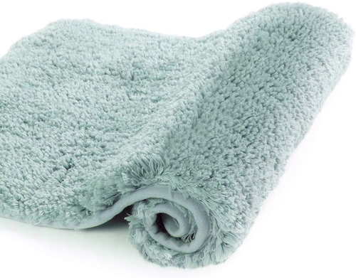 Пушистый коврик для ванной "Soft & Warm", голубой