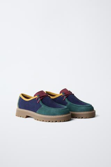 ZARA - FRUIT OF THE LOOM™ КОЖАНЫЕ ТУФЛИ-ДЕРБИ, РАЗНОЦВЕТНЫЙ