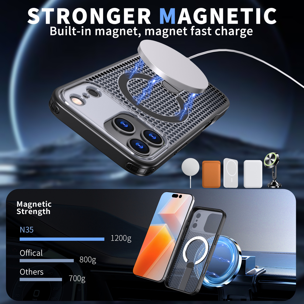 Прозрачный чехол Mesh Pro Magnetic Case для iPhone 17 Pro