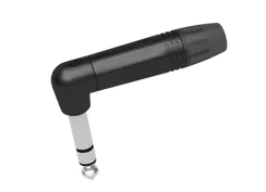Seetronic MP3RX-B Кабельный разъём Jack стерео, угловой. Черный корпус. Для кабеля диаметром 4-7 мм