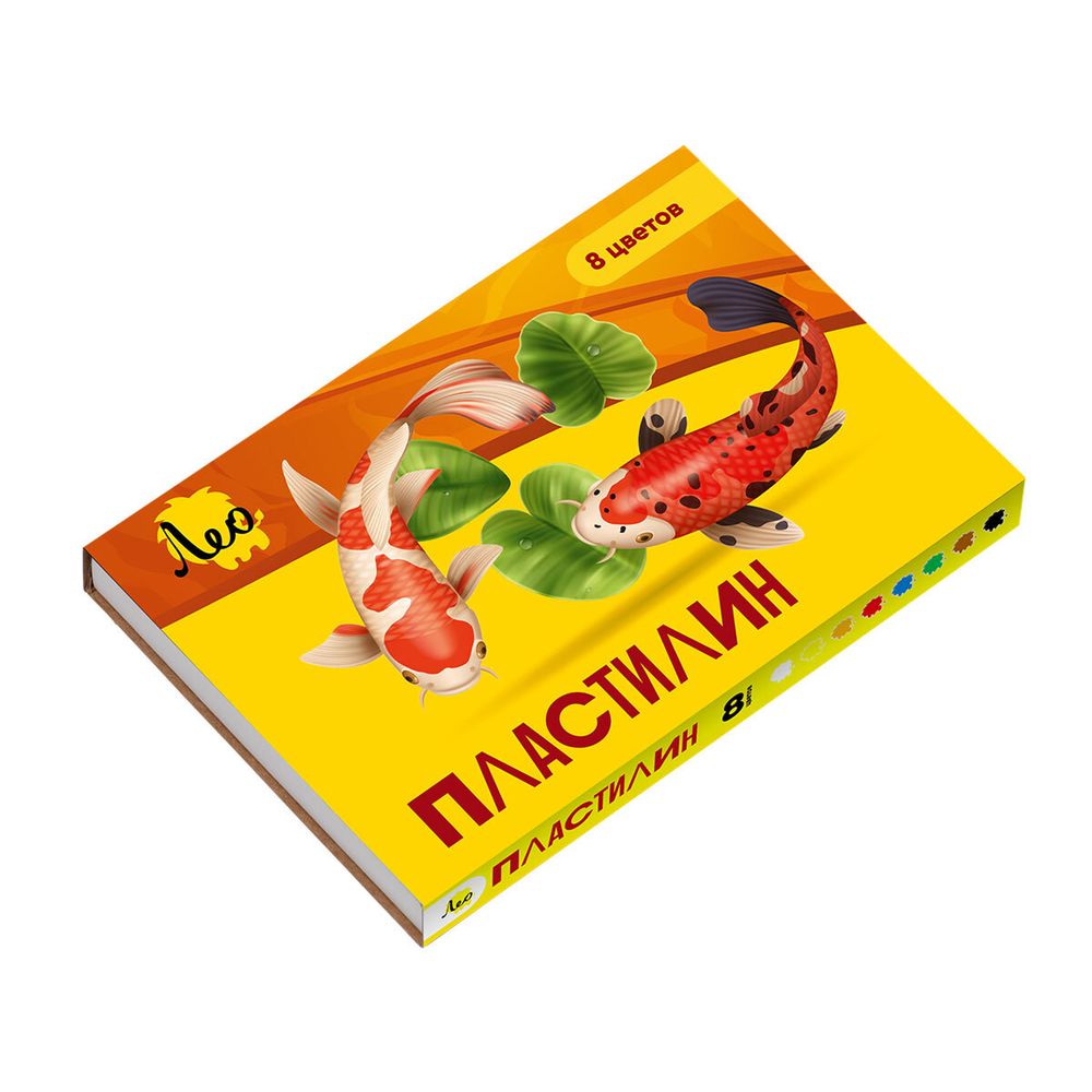 Пластилин классический 160 г, 8 цв, Лео LBMC-0108
