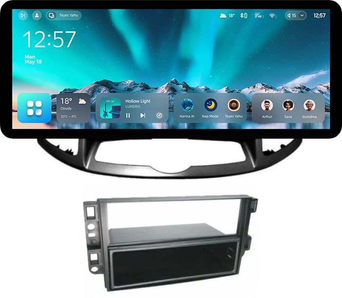 Магнитола для Chevrolet Captiva 2011-2015 (перенос БК вниз) - Teyes CC4 монитор 12.3" 2K QLED + рамка 9, Android 14, Быстрейшая, Snapdragon 680, DSP, CarPlay, 4G SIM-слот