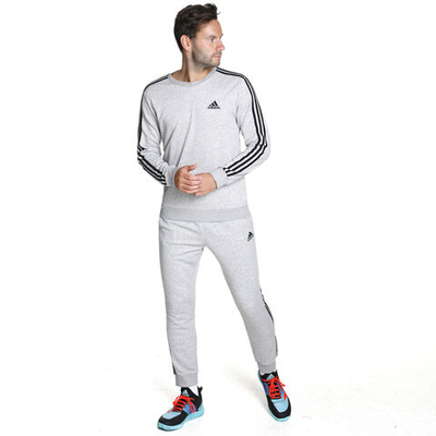 Мужские теннисные штаны adidas 3 Stripes French Terry Cotton-Touch Training Pants Men - Grey