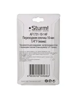 Пневмофитинг елочка 10 мм на внутреннюю резьбу (мама) 1/4" Sturm! — фото 4