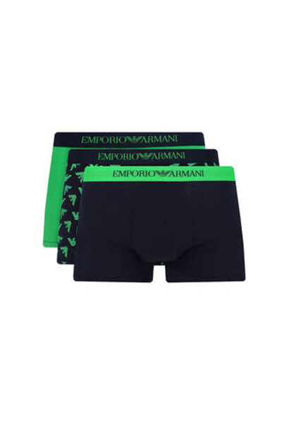 Трусики-боксеры 3шт. Emporio Armani - зеленый(111625 4R722)