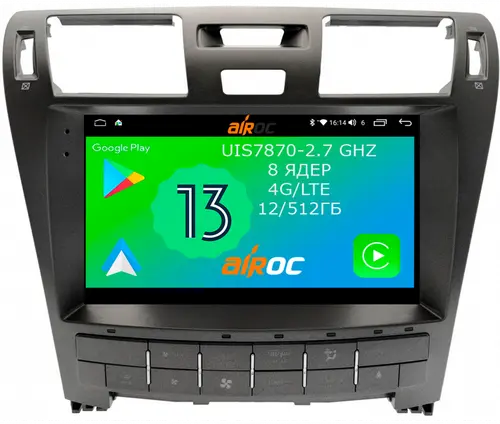 Магнитола для Lexus LS460 2006-2009 (до рестайлинга, рамка 10) - Airoc 2K AU-1402 Android 13, Быстрейшая, SIM-слот