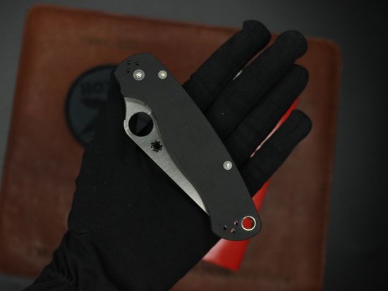 Нож складной Spyderco ParaMilitary 2 C81GP2 c клинком сатин CPM-S45VN, рукоять черный G10