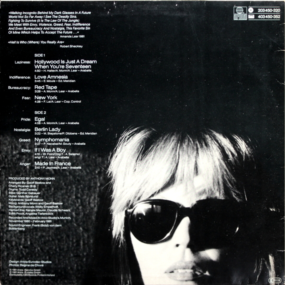 Amanda Lear / Incognito (LP)