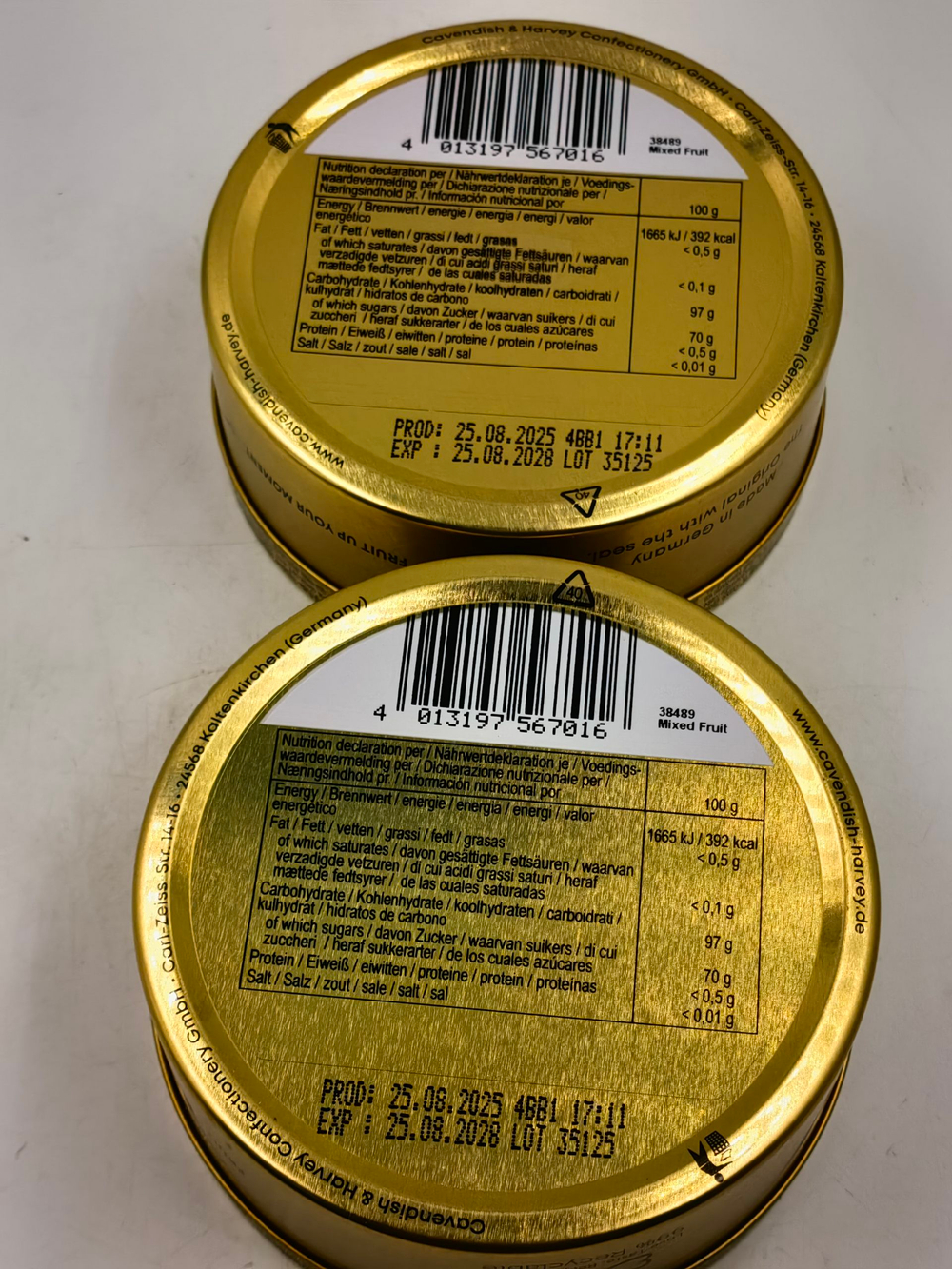 Леденцы Cavendish & Harvey Фруктовый микс, 2 шт. по 200 г (Германия)