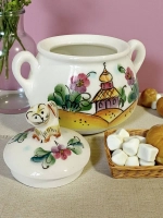 Сахарница из фаянса Лапочка
