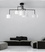 Ceiling design lamp  Noon 5 by Zeitraum (Black)