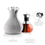 Чайник заварочный tea maker в неопреновом текстурном чехле, 1 л, светло-серый