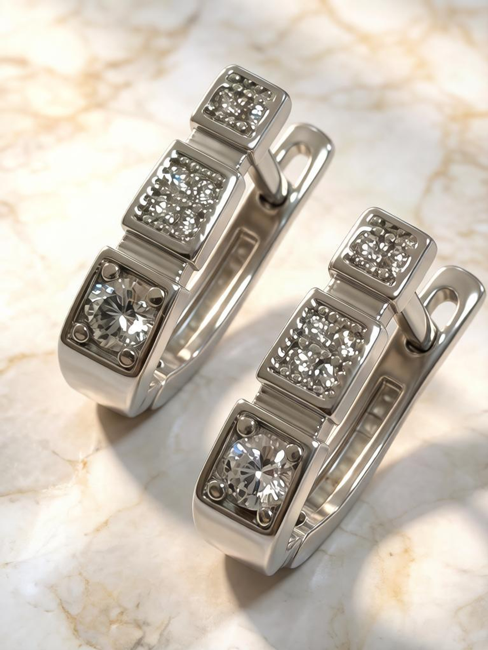 Ювелирные серьги из серебра 925 пробы