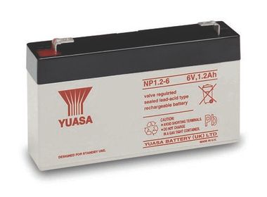 Аккумулятор YUASA NP 1,2-6 ( 6V 1,2Ah / 6В 1,2Ач ) - фотография