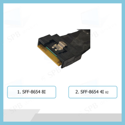 Кабель 2xSLIMLINE SAS 4i SFF-8654 - SLIMLINE SAS 8i SFF-8654 0.8 м