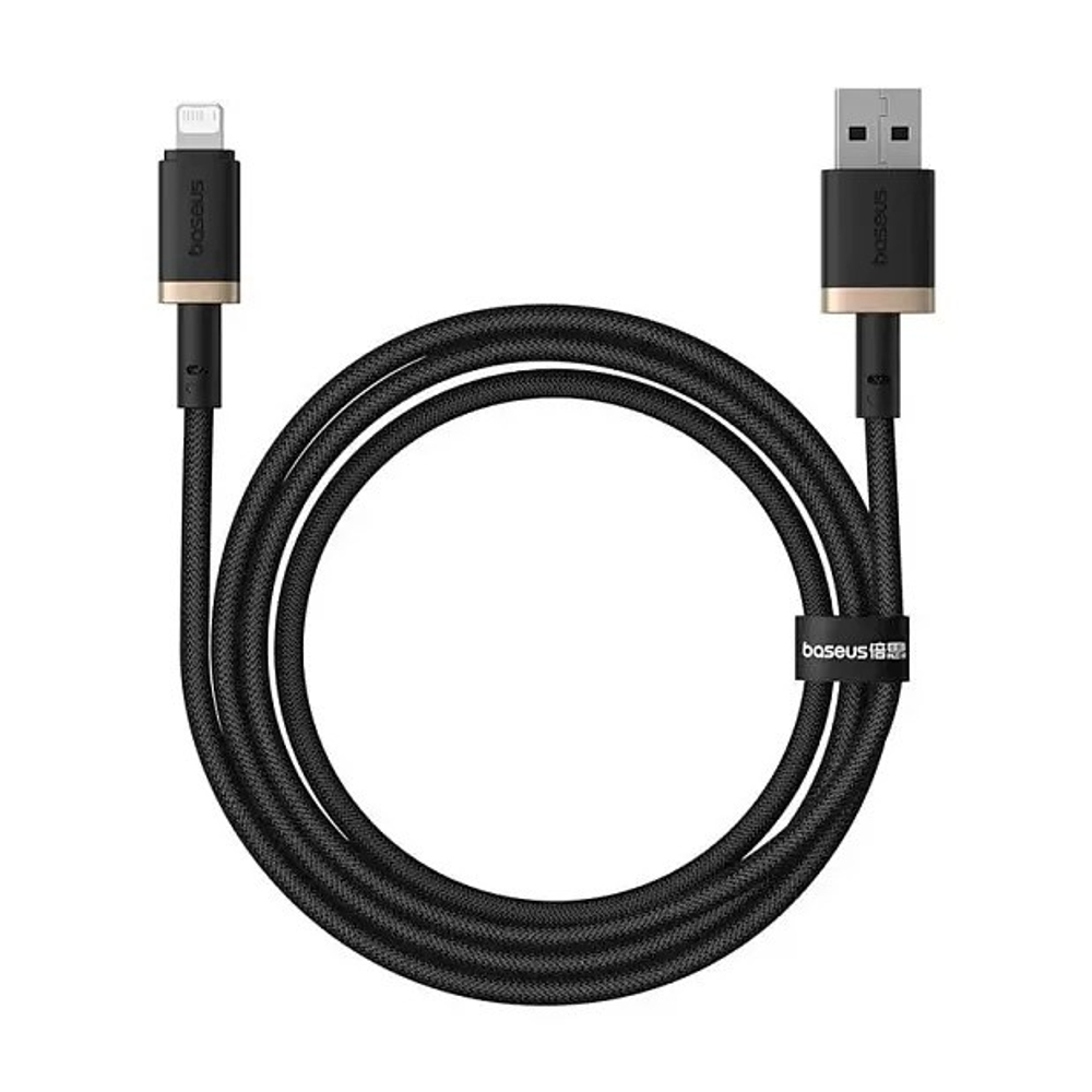 Usb Кабель-зарядка Lightning Baseus Dura Series 2.4A 1м (P10377801U01-00) черно-золотистый
