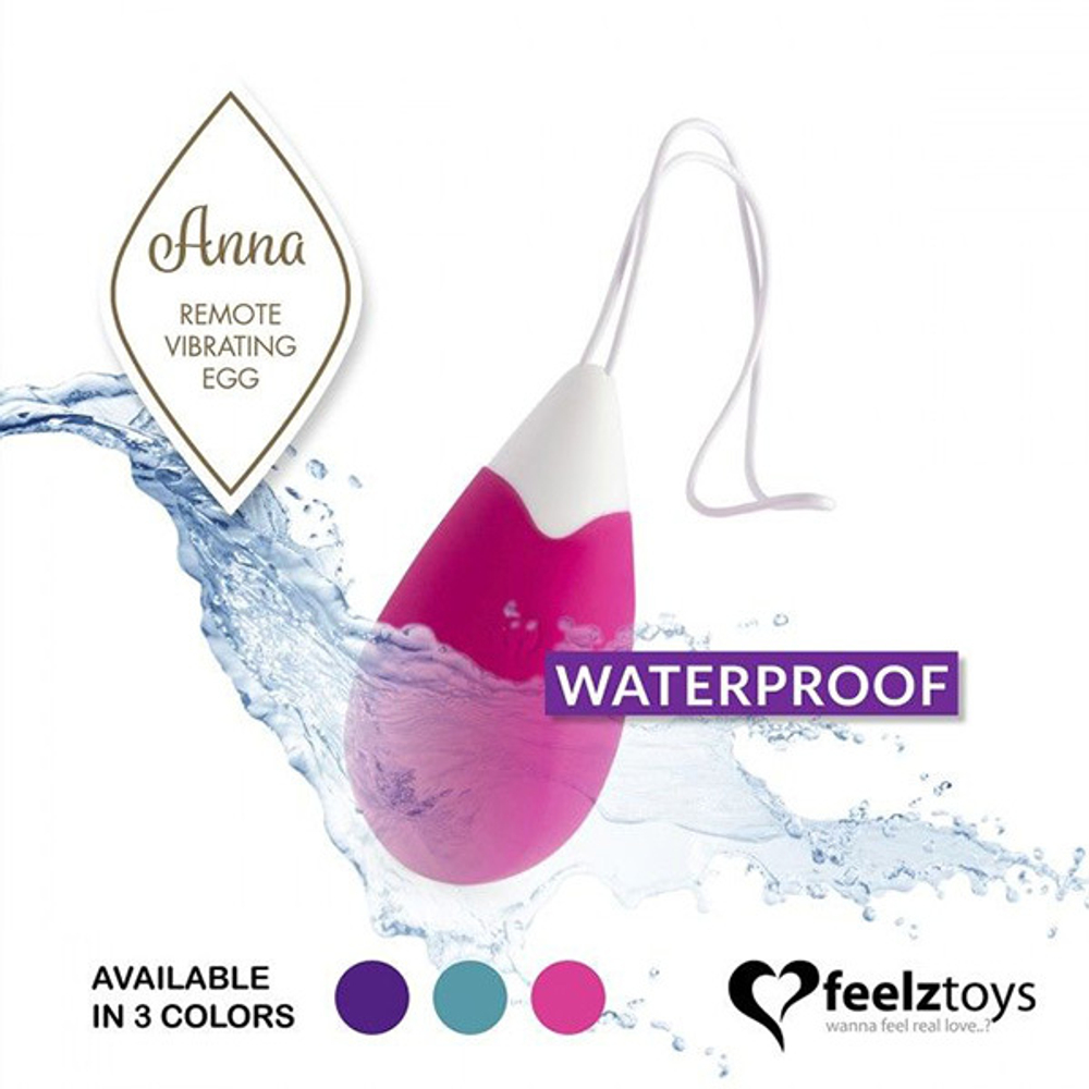 Розовое виброяйцо на радиоуправлении Feelz Toys Anna Vibrating Egg Remote