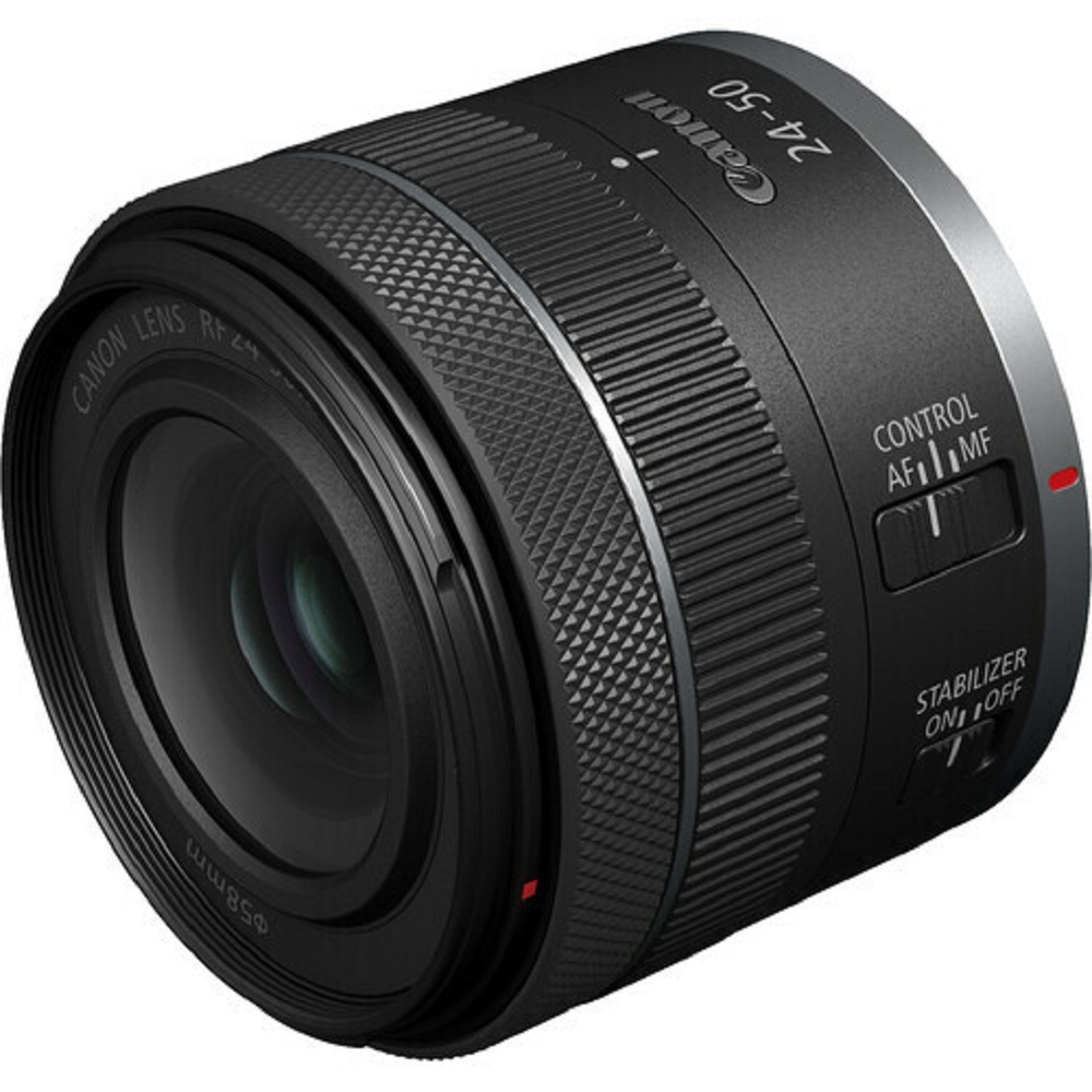 Объектив Canon RF 24-50mm f/4.5-6.3 IS STM, автоматическая фокусировка.