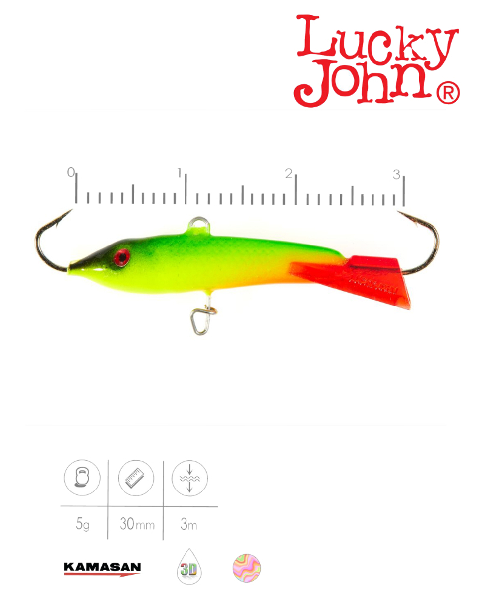 Балансир LUCKY JOHN Classic №3, цвет 26RT, арт. 81300-26RT