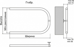 Полотенцесушитель водяной Terminus П-обр БШ 500х400