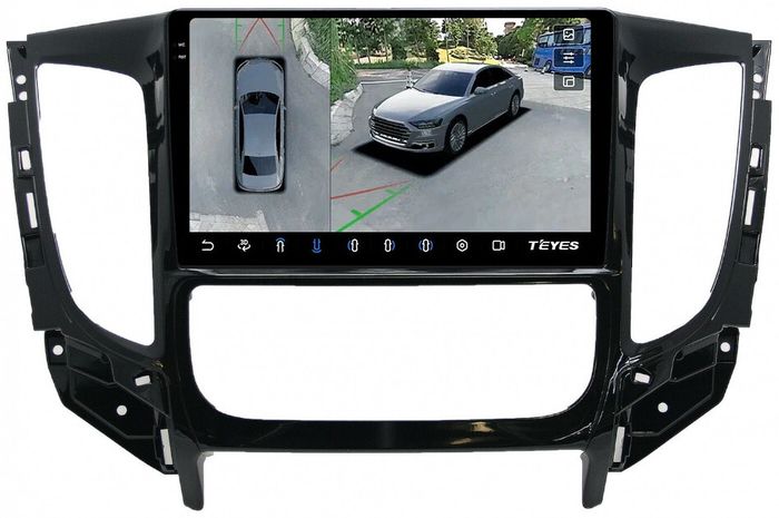 Магнитола для Mitsubishi L200 5 2015-2019 (климат), Pajero Sport 3 2016-2023 (МКПП), FIAT Fullback - Teyes CC3-2K-360 на Android 10, Быстрая, 2K QLED, CarPlay, 4G SIM-слот, 4 камеры в комплекте