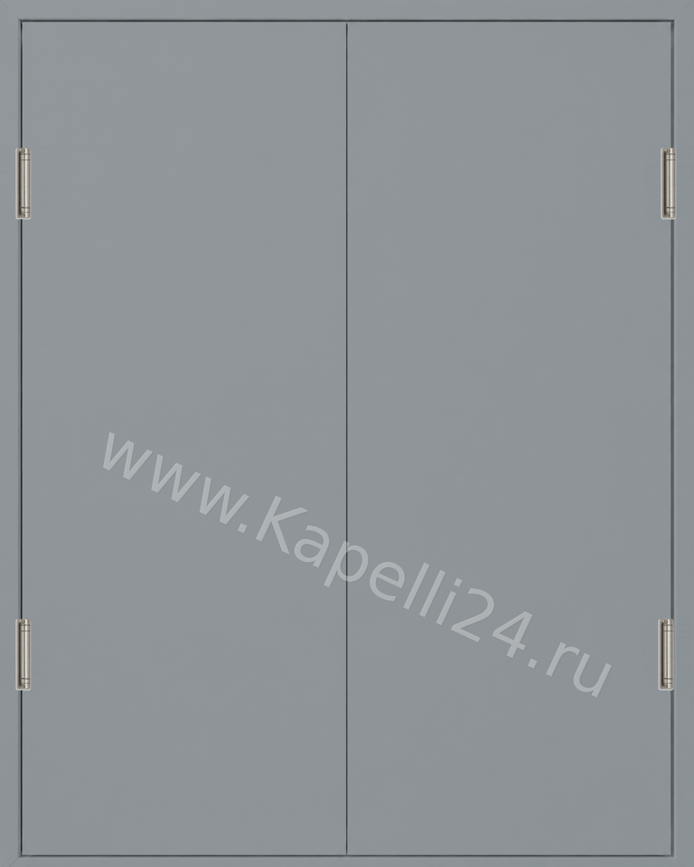 Маятниковая Дверь Капель двупольная Телегрей 2 RAL 7046