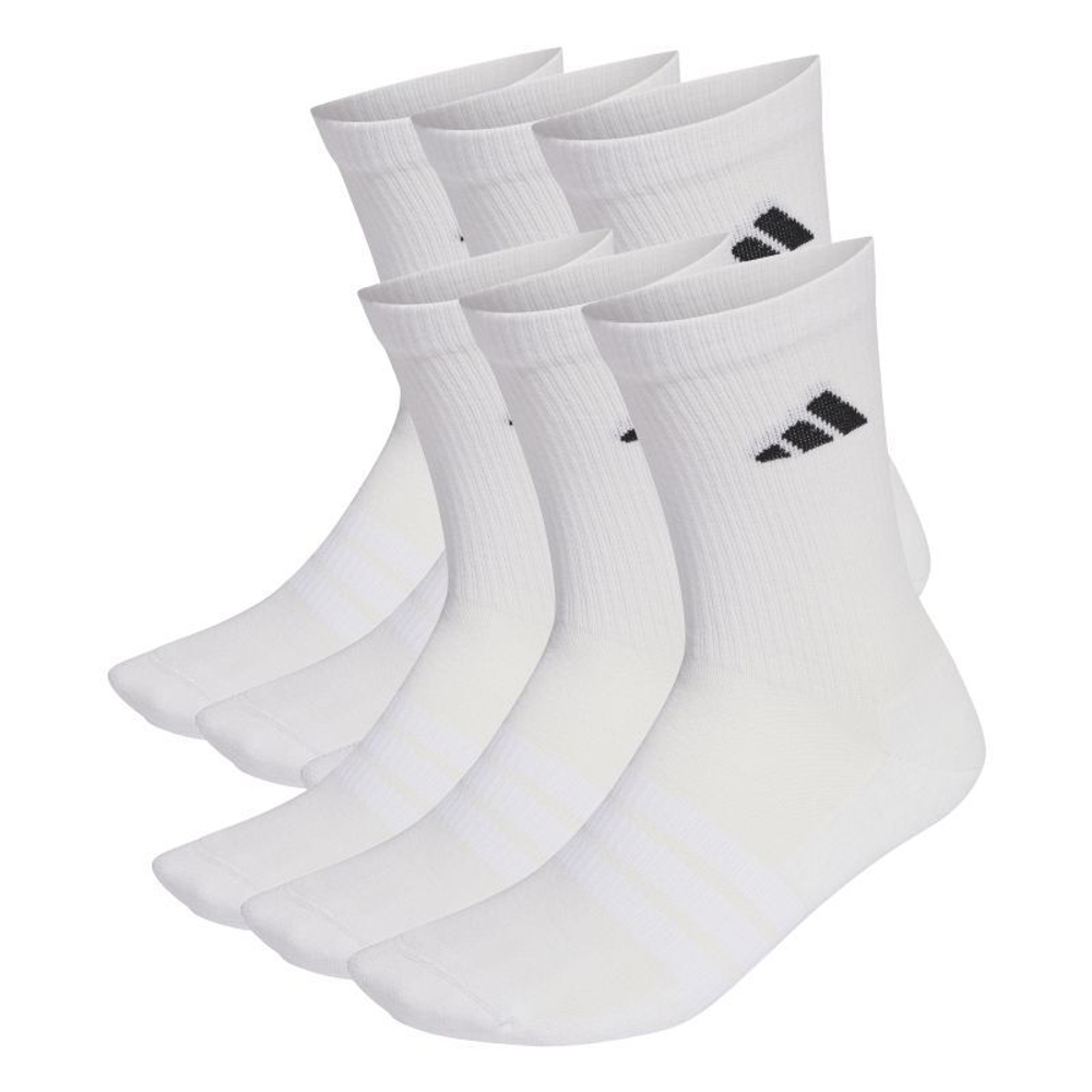 Теннисные носки Adidas Cushioned Crew 6P - white/white/black