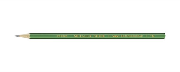 Карандаш чернографитный ТМ (HB) 12 шт, 12Д-1591 зеленый Metallic shine, ВКФ MS01-12Д
