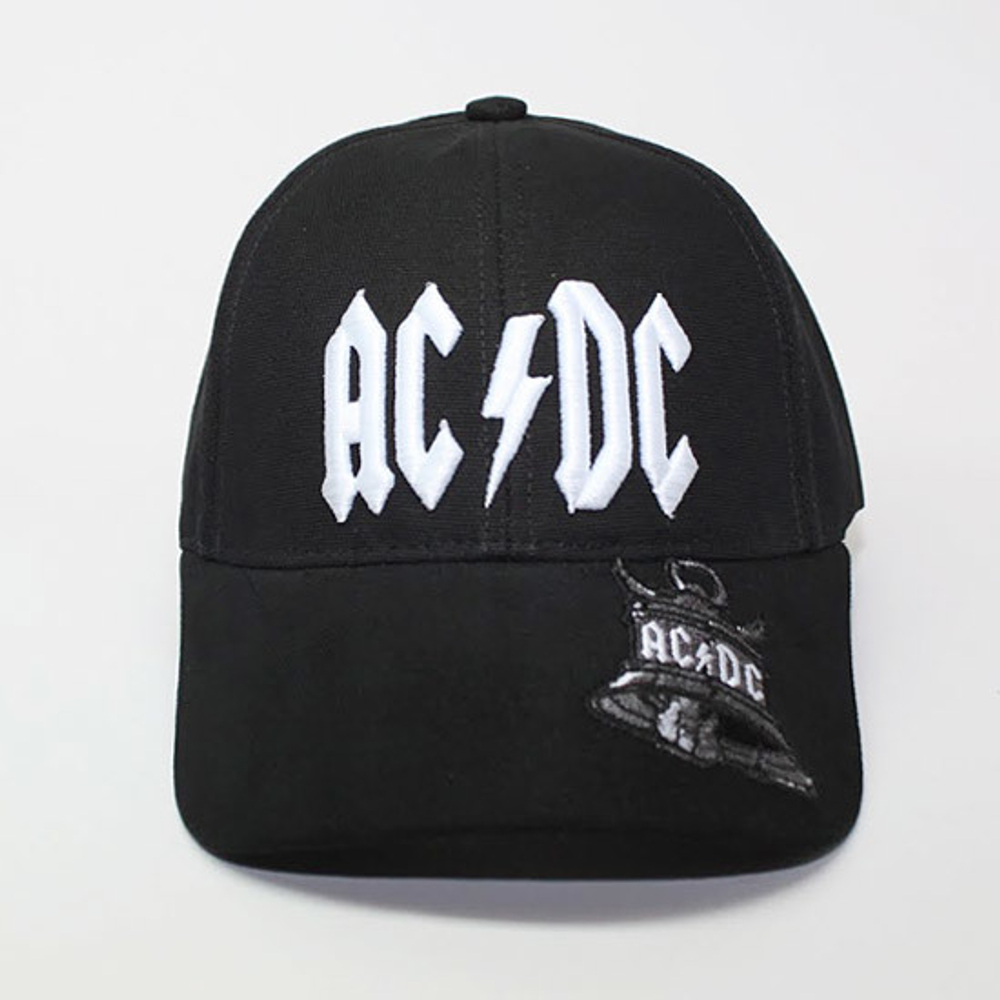 Бейсболка AC/DC колокол белая надпись