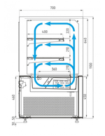 Кондитерская витрина CARBOMA COSMO KC71-110 VV 1,2-1 BUILT-IN