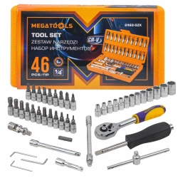 Набор инструментов 46пр, 1/4''( 6гр.) MEGATOOLS MT-2462-5ZX