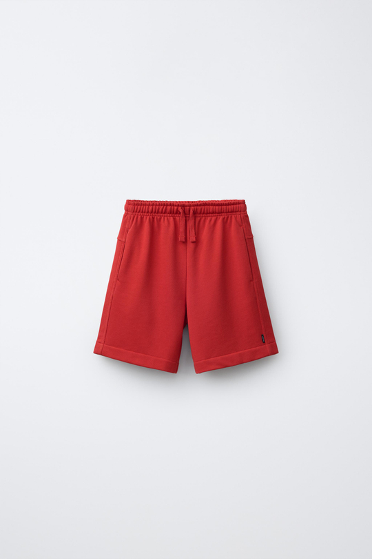 ZARA ОДНОТОННЫЕ ШОРТЫ, КРАСНЫЙ