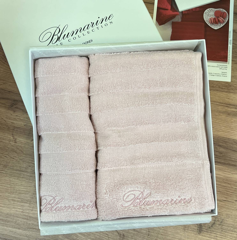 Комплект полотенец 2шт Blumarine Mademoiselle Cipria розовый