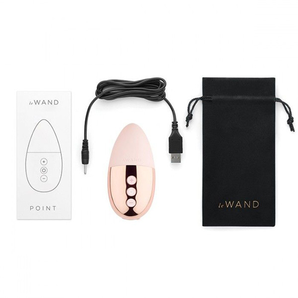 Пудровый утяжеленный премиум-вибратор 9,6см Le Wand Point Pink LW-016-RG