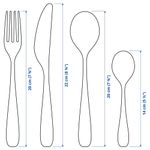 Набор столовых приборов на 6 персон IKEA BEHAGFULL (БЕХАГФУЛЛ), Нержавеющая сталь, 24 шт