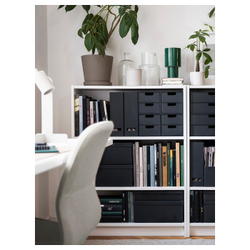IKEA FJÄDERHARV  (ИКЕА ФЙЭДЕРХАРВ)  -  Мини-комод 2 ящика - антрацит 16x25 см