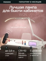 Светильник FRIENDME бестеневой настольный на струбцине светодиодный No. 15 белый с тройным источником света. Яркость - 1400 lum. 24W.